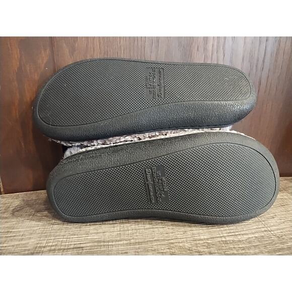 Dearfoams Women's Gray Cable Knit Chenille Clog Slide Size 7-8 Medium Slippers - Picture 7 of 7